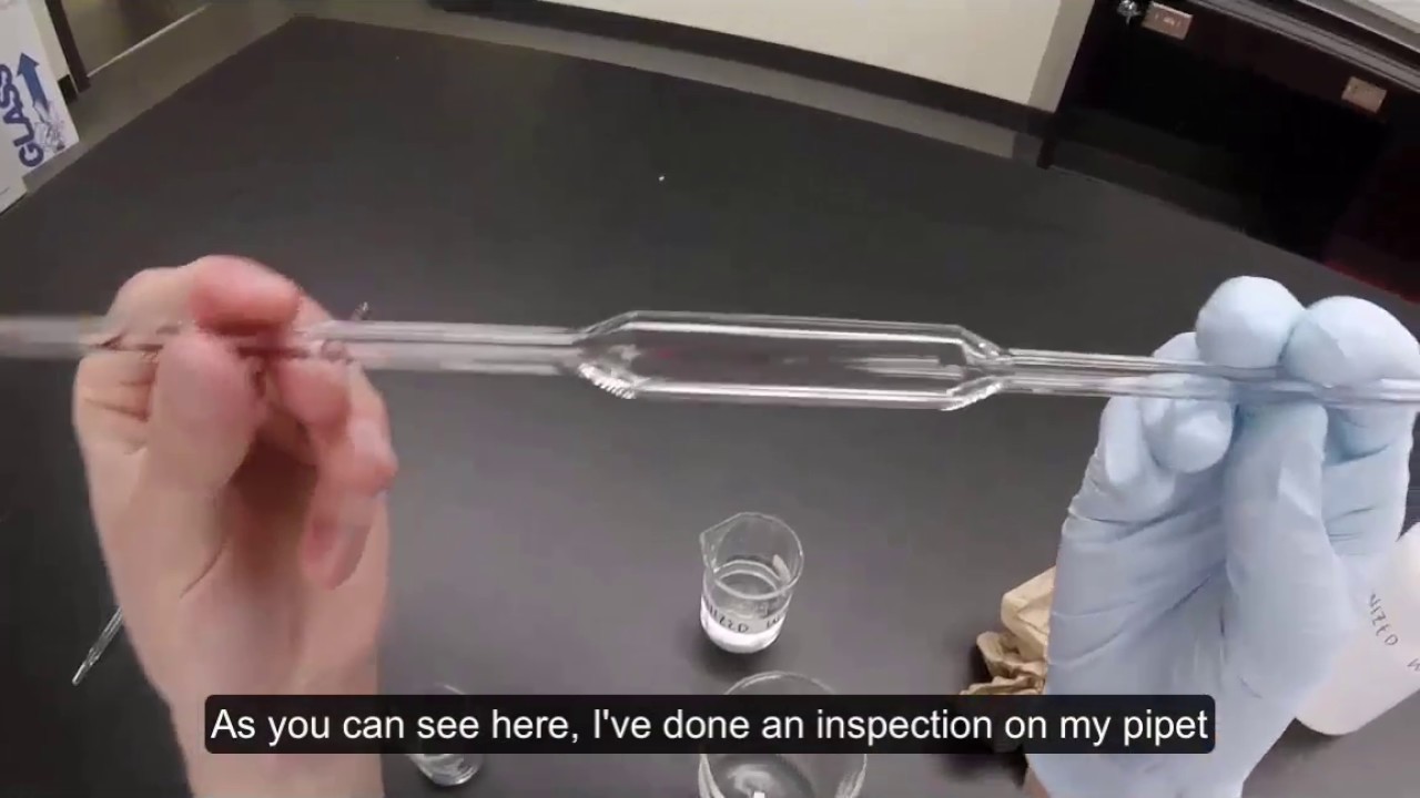 Calibration And Use Of A Volumetric Pipet - YouTube