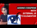 Adding a Codepen HTML CSS JS and External JS to an Elementor Page  - Elementor Wordpress Tutorial