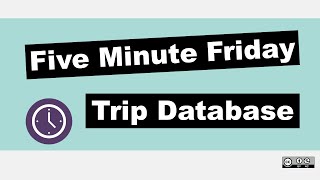 DEMO of Trip Database for EVIDENCE-BASED RESEARCH | Five Minute Friday