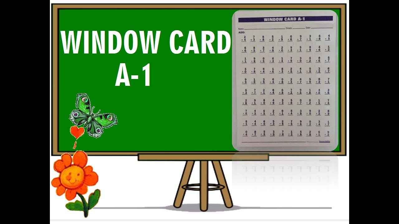 Window Card A 1 Dd Card Practice Basic Addition Facts Youtube