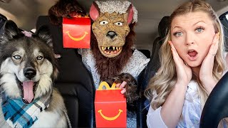 Grandma Wolf Steals McDonalds Happy Meals From Elsa & Kakoa!