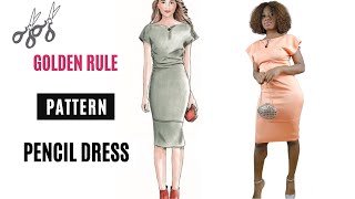 How to sew a pencil dress || The Golden Rule Pattern || Lutterloh system pattern || DIY || Tutorial