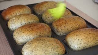 Vlog 純烘烤風景 #水波爐烤箱生產大量麵包♥︎酸種芝蔴餐包18顆 Sourdough Sesame buns Water Wave oven オーブンレンジで短時間で沢山の自家製酵母ゴマパンを焼く