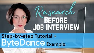 🔥How to research a company before interview (ByteDance interview example) Management Career in Tech