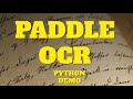 PaddleOCR Python Demo #computervision