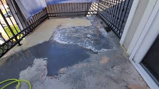 Crack Repair and Self-Leveling Concrete - Balcony Floor Repair with Liquid Rubber (Part 2 of 3)