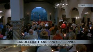 Tucson community gathers for candlelight prayer service for Nancy Guthrie