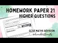 Half Past Paper - Week 21 - Higher (Calculator) Edexcel GCSE Maths - Maths Revision