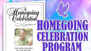 A Homegoing Service Celebration Funeral Program Template Design