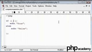 Comparison Operators in Computer Programming (PHP) Tutorial [English]