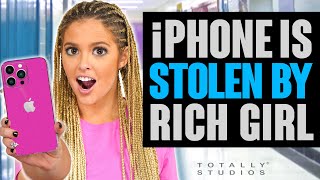 Rich Girl STEALS New iPHONE from Poor Classmate at School. Must See Surprise Ending.