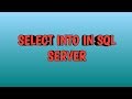 SELECT INTO in sql server | By SQL Training | BY SQL