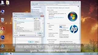 How to Fix " Has stopped working" in windows 7