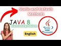 Java 8 - Interface in Java 8 Default , Static Methods | diamond problem #English