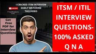 ITSM / ITIL Interview questions and answers | 100% asked Interview questions  #itil #itsm