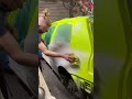 Painting my mk3 golf vr6 flourescent yellow before and after #new #car #vr6 #mk3golf #wackyracer