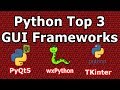 Python Top 3 GUI Frameworks In 2019 (PyQt5, wxPython, TKinter)