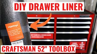 How to Make Your Own Toolbox Drawer Liner | Craftsman 52 Inch Toolbox Tool Chest Review Overview
