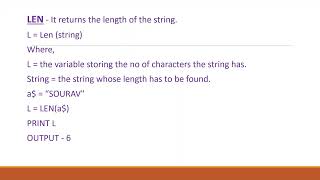 String Manipulation Functions In QBASIC || Class 8 || Code Mania