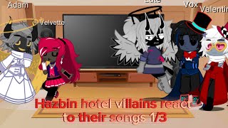 Hazbin hotel villains react to their songs 1/3