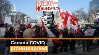 Thousands across Canada join truckers protesting COVID curbs