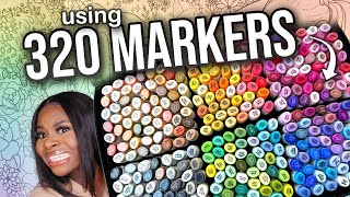 Using EVERY MARKER on a COLORING PAGE?! AGAIN 👀