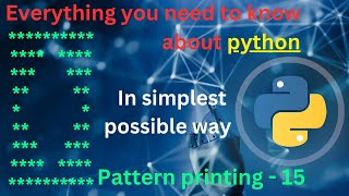 Pattern printing 15 | hollow diamond pattern | diamond pattern printing in python | full course |