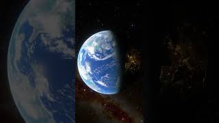 Terra vista do espaço DIA e NOITE SIMULAÇÃO