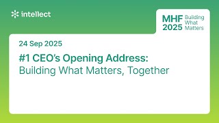 D1#1 CEO's Welcome Message: Building What Matters, Together