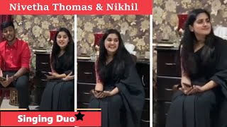Actress Nivetha Thomas & Her Brother | Singing Duo | Darbar Movie Actress | Verithanam & Hosanna