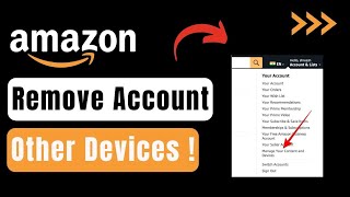 How To Remove Amazon Account From Other Devices !