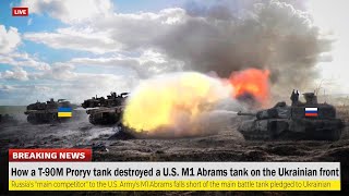 How a T-90M Proryv tank destroyed a US M1 Abrams tank on the Ukrainian front