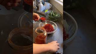 A sour spicy crunch! Oi sobagi (cucumber kimchi) #koreanfood #kimchi #fermentation #food #recipe