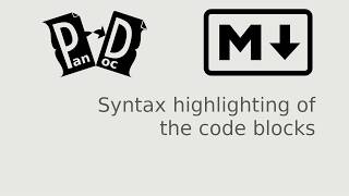 Pandoc's Markdown :: Syntax highlighting of code blocks