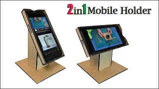 How to make cardboard mobile stand || DIY Mobile stand