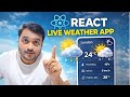 Day-75/100 Build Live Weather App in React || React NextJS Tutorial for Beginners in Hindi