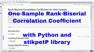 Python - One-Sample Rank Biserial Correlation Coefficient with stikpetP