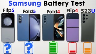 Samsung Galaxy Z Flip 5 & Fold 5 vs. S23 Ultra / Fold 4 / Flip 4 - ULTIMATE Battery Test!