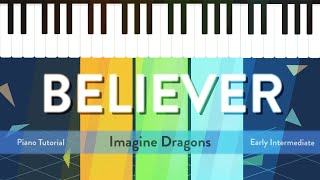 How to play "Believer" by Imagine Dragons - Hoffman Academy Early Intermediate Piano Tutorial