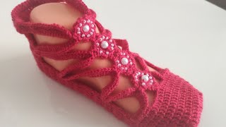 Gorgeous crochet booties model