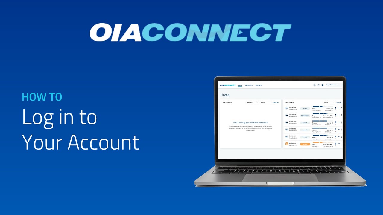 2 Login To Oia Connect Youtube