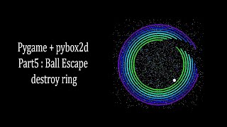 Part 5: Ball Escaped! Destroy ring | Tutorial | Pygame + Pybox2d
