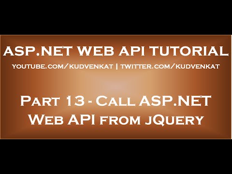 Call ASP NET Web API from jQuery Call ASP NET Web API from jQuery