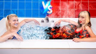 Hot vs Cold Challenge / Girl on Fire vs Icy Girl
