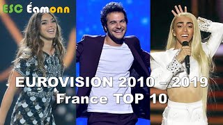 France - Eurovision Song Contest – My Top 10 (2010 – 2019)