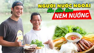 Phản Ứng Của Người Nước Ngoài Lần Đầu Làm Món Nem Nướng Việt Nam | Grilled Meat Roll