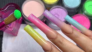 Cute Summer Ombre Acrylic Nails 🌈✨| Beginner Nail Tech Tutorial