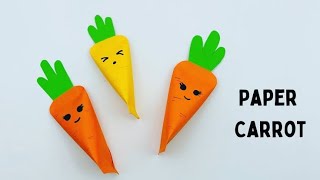 How To Make Easy Paper CARROT For Kids / Nursery Craft Ideas / Paper Craft Easy / KIDS crafts