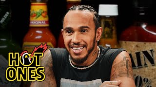 Lewis Hamilton Goes  Send While Eating Spicy Wings | Hot Ones