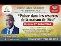 Samedi 13  Juillet 2024:   Dr. Edmond Sénèque. ''Puiser dans les réserves de la maison de Dieu''